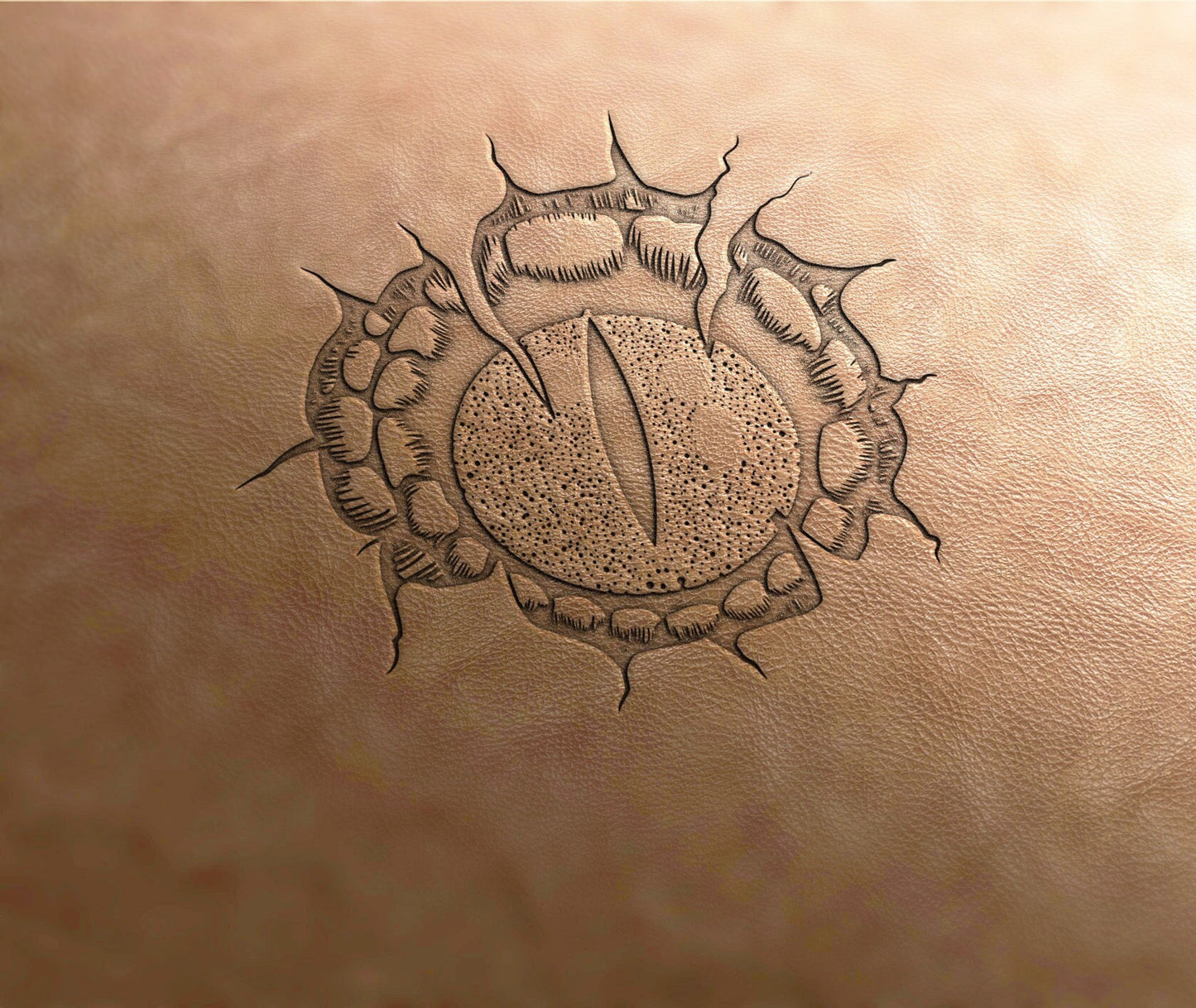 Leather Stamp , dragon eye - Delrin Material