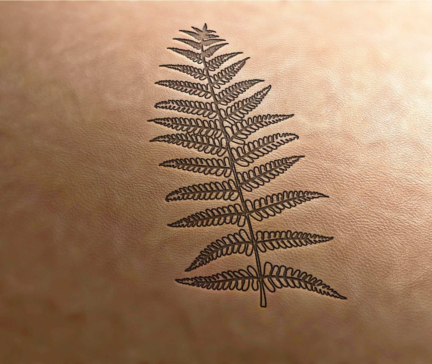 Leather Stamp fern stamp, leaf stamp - Delrin Material