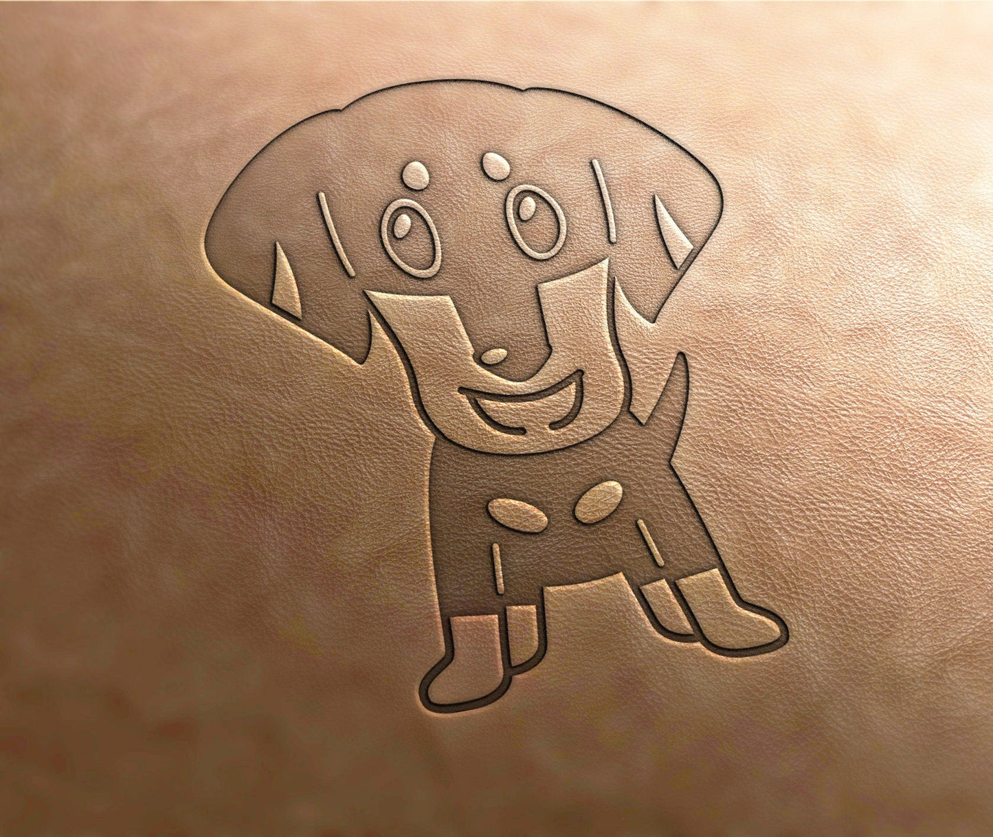 Leather Stamp dog stamp 30 - Delrin Material