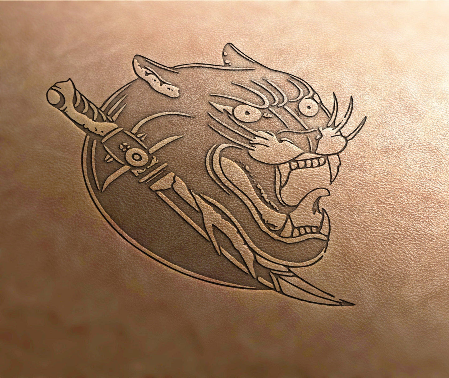 Leather Stamp , black panther stamp - Delrin Material