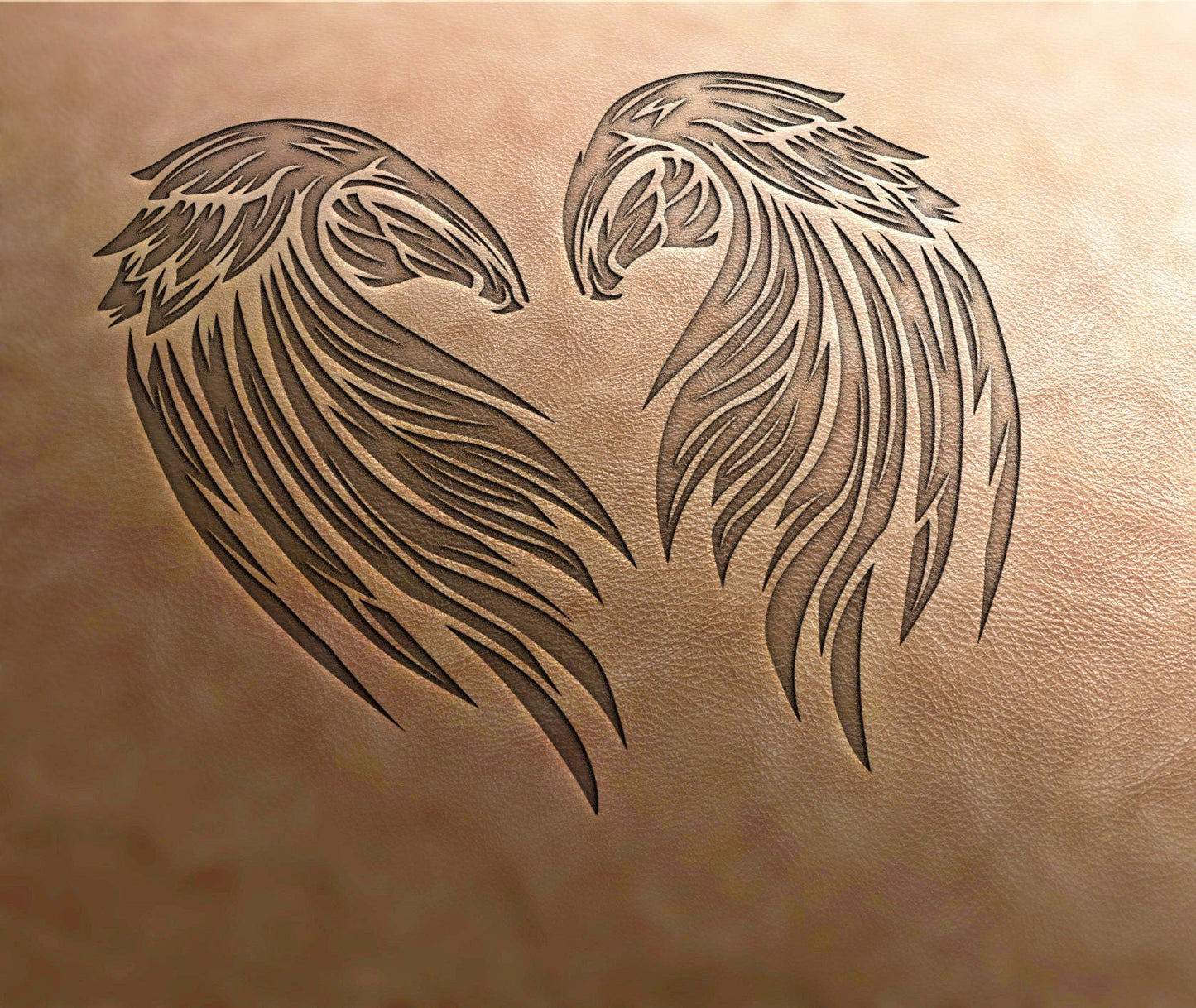 Leather Stamp wings stamp - Delrin Material