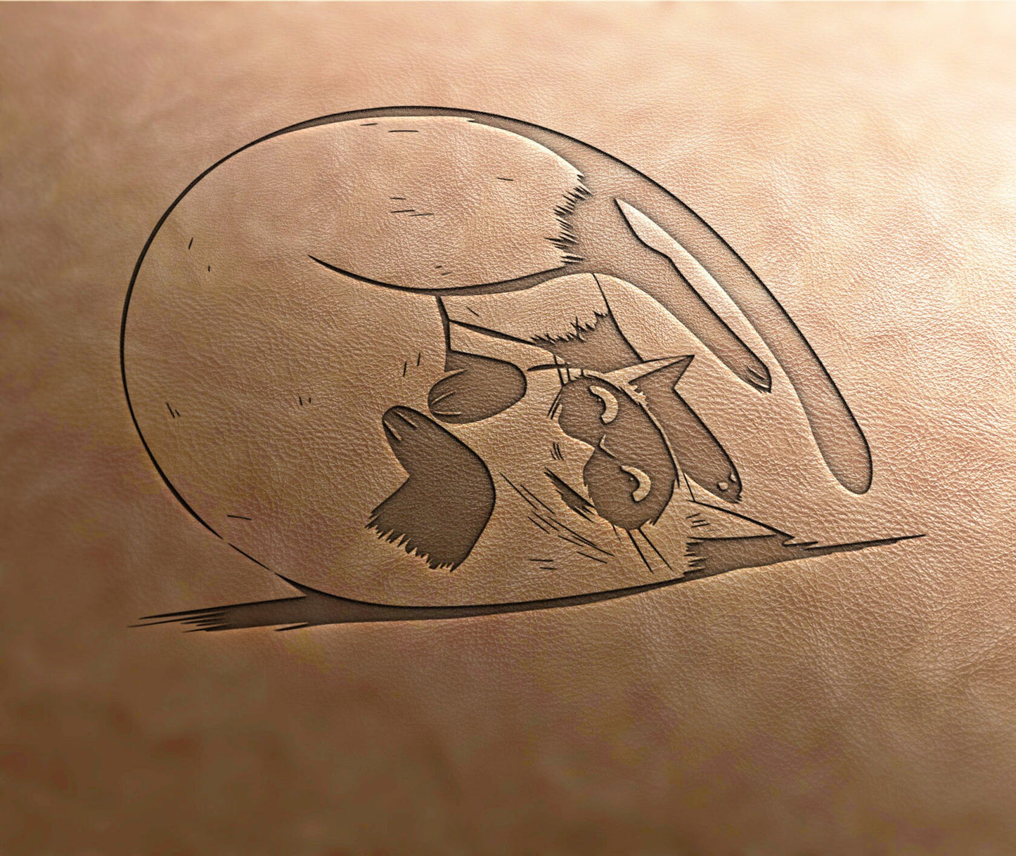 Leather Stamp : Cat - Delrin Material