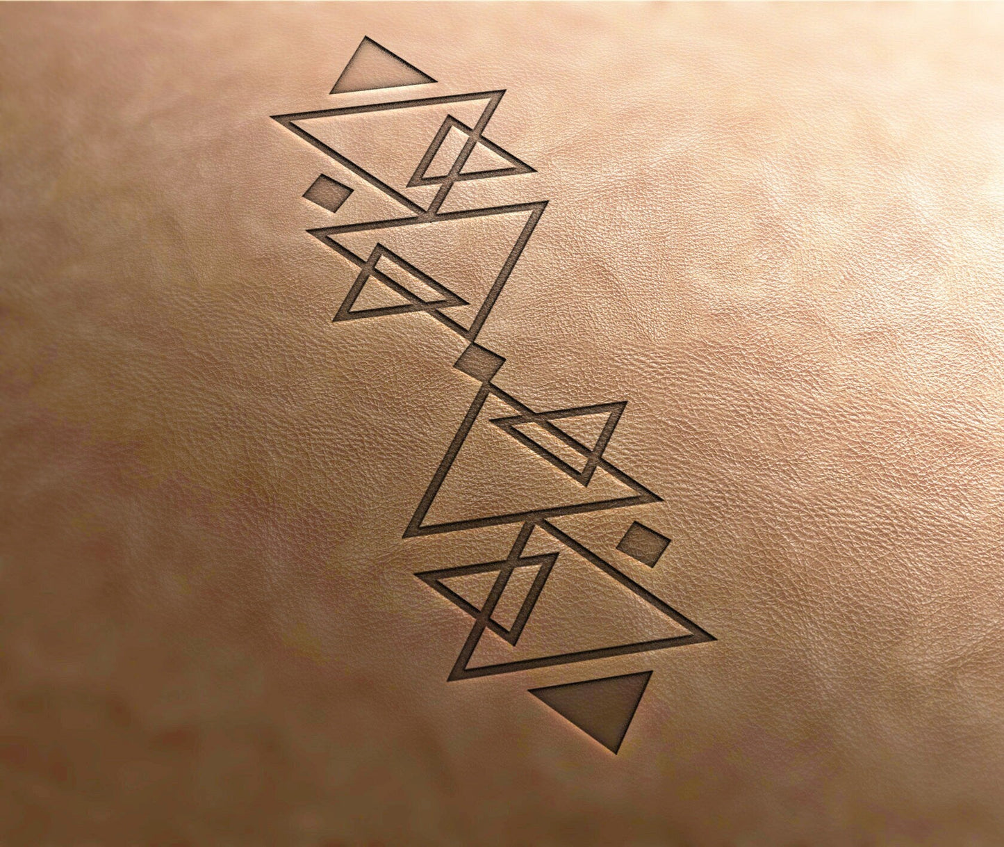 Leather Stamp , Aztec pattern 1 - Delrin Material