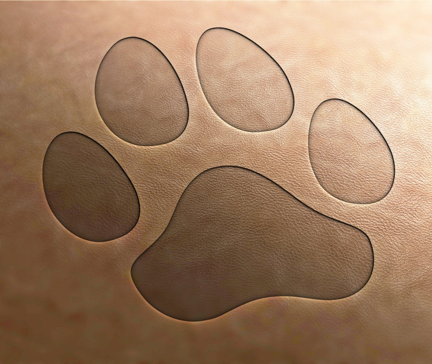 Leather Stamp , dog paw - Delrin Material