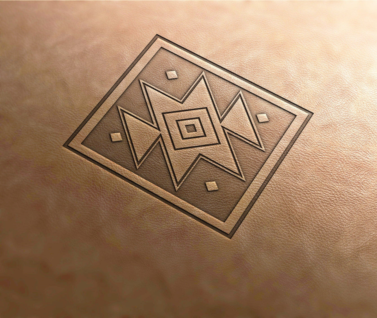 Leather Stamp , Aztec pattern#8 - Delrin Material
