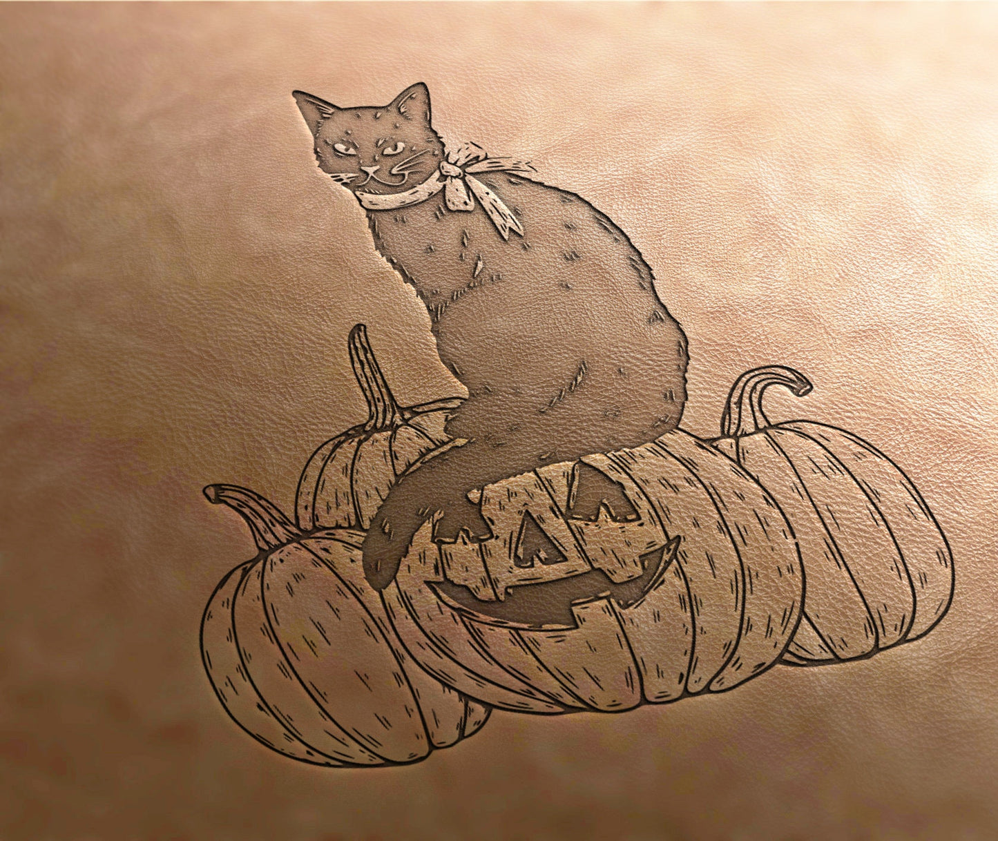 Leather Stamp : cat silhouette - Delrin Material