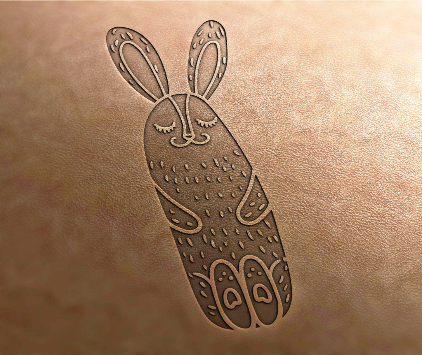 Leather Stamp rabbit stamp - Delrin Material