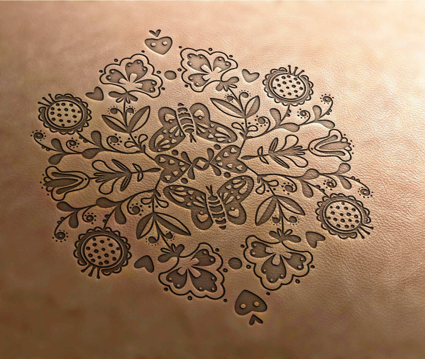 Leather Stamp : flower - Delrin Material