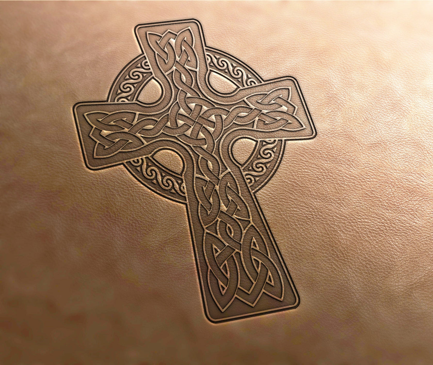 Leather Stamp : Celtic cross stamp - Delrin Material