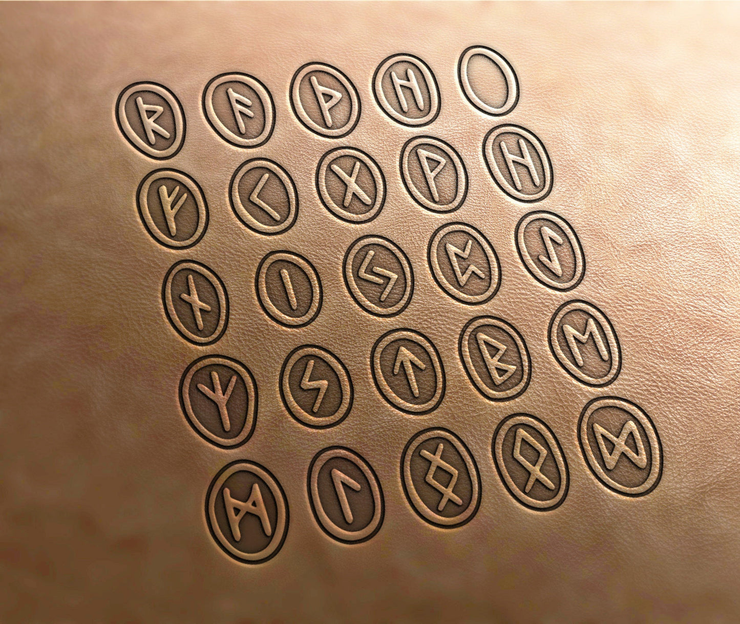 Leather Stamp : Runic alphabet - Delrin Material