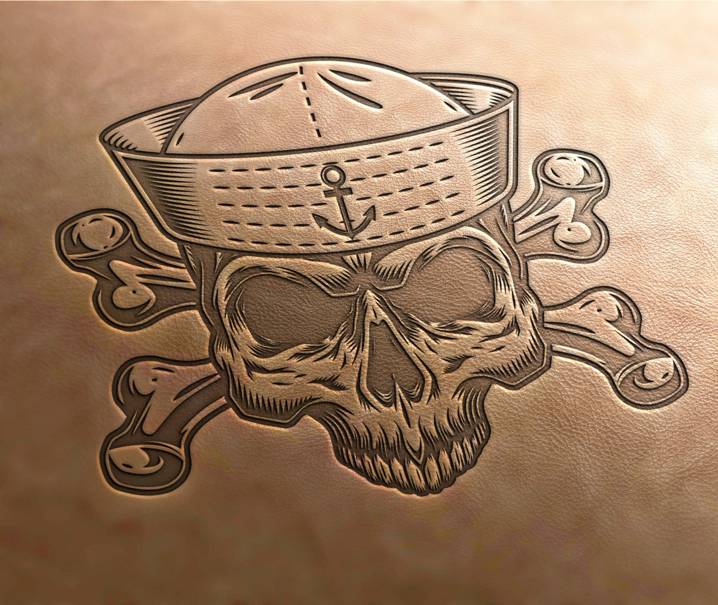 Leather Stamp : skull - Delrin Material