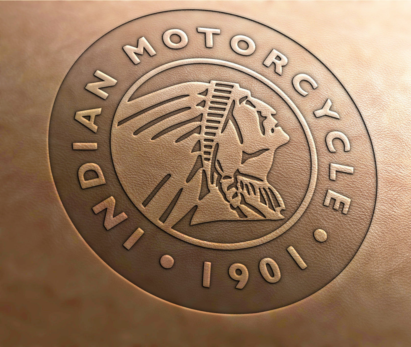 Leather Stamp: Indian motorcycle - Delrin Material