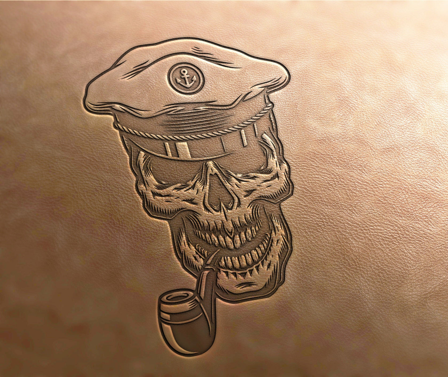 Leather Stamp : Skull 1 - Delrin Material