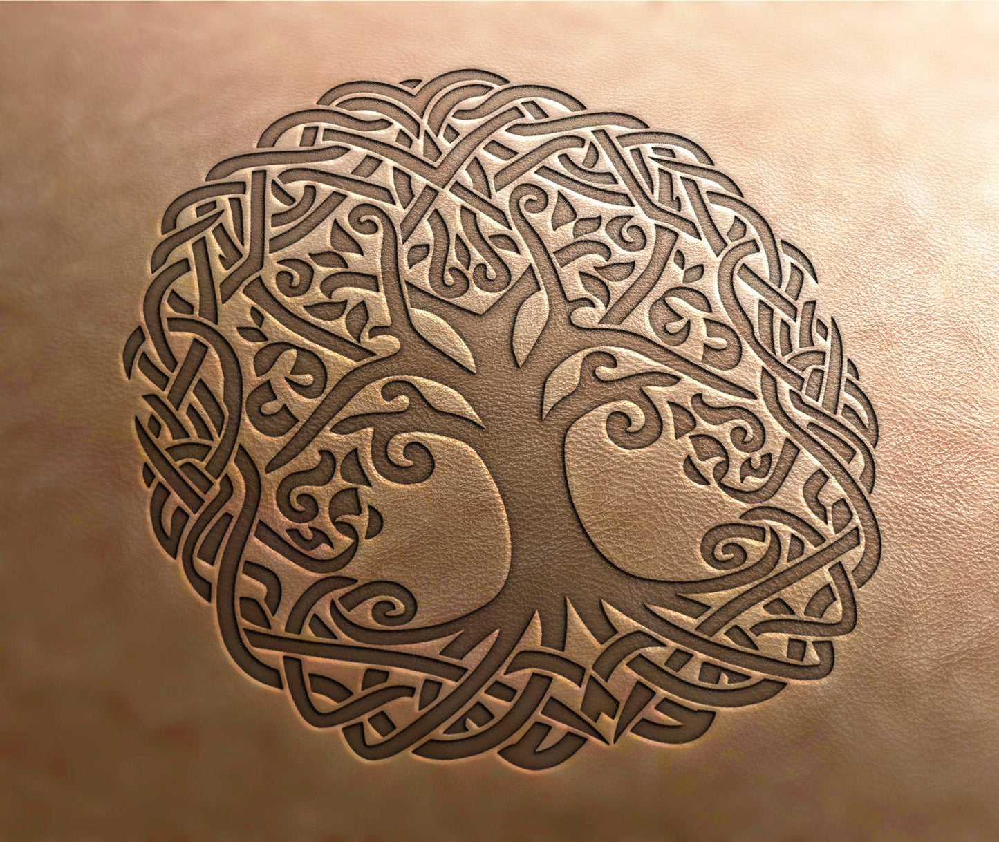 Leather Stamp : Celtic tree stamp, Celtic knot - Delrin Material