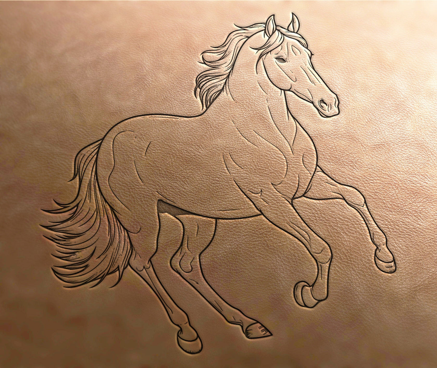 Leather Stamp : horse - Delrin Material
