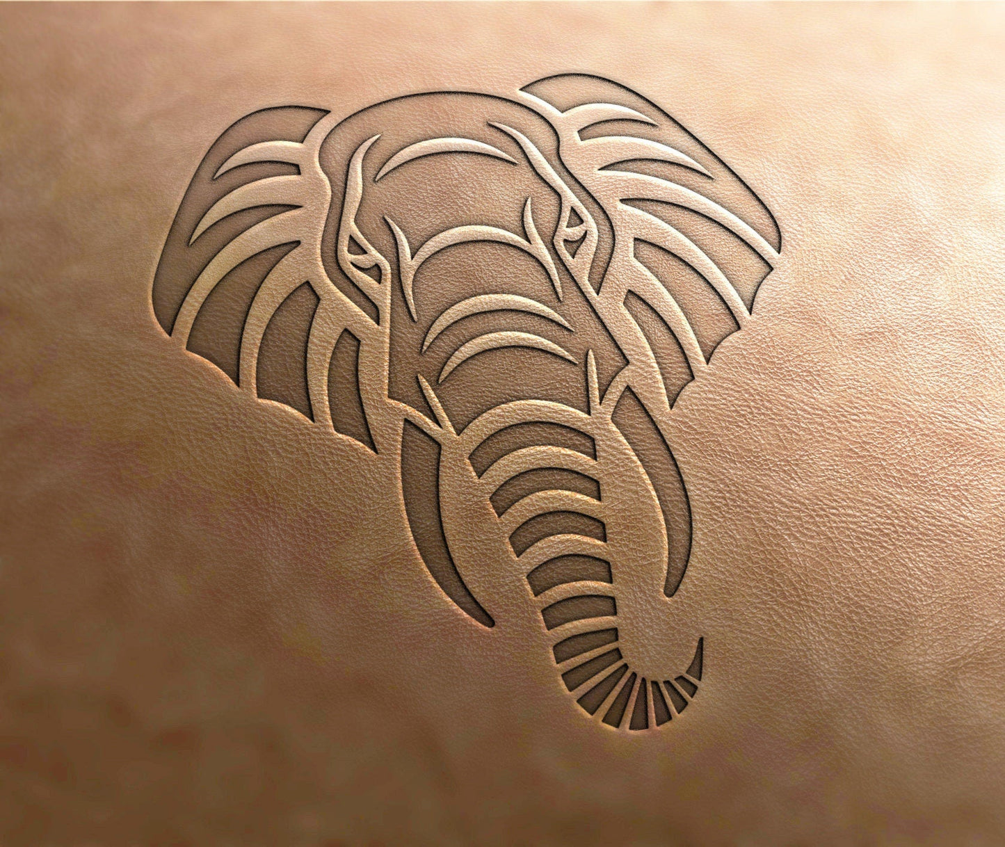 Leather Stamp : elephant stamp - Delrin Material