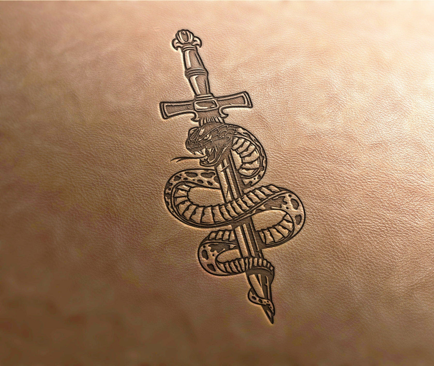 Leather Stamp snake stamp - Delrin Material
