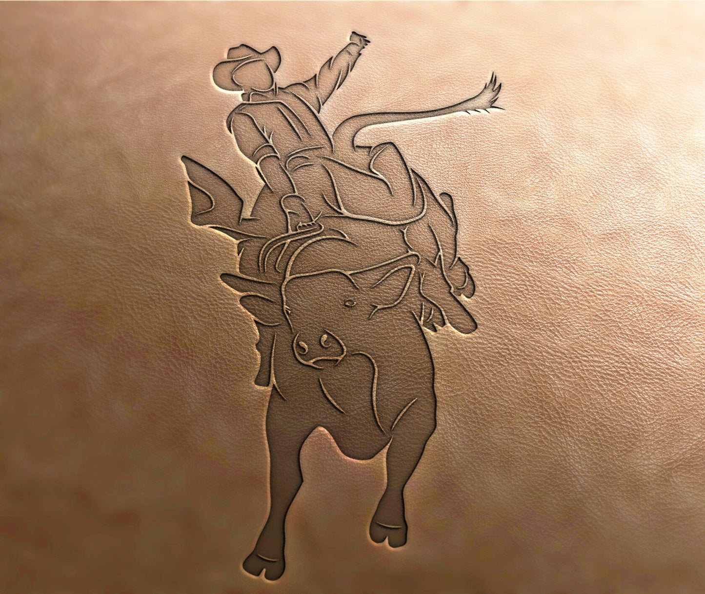 Leather Stamp (Delrin material) Rodeo stamp, Cowboy stamp, leather stamps, custom leather stamp, leather tools, craft tools, embossing tools
