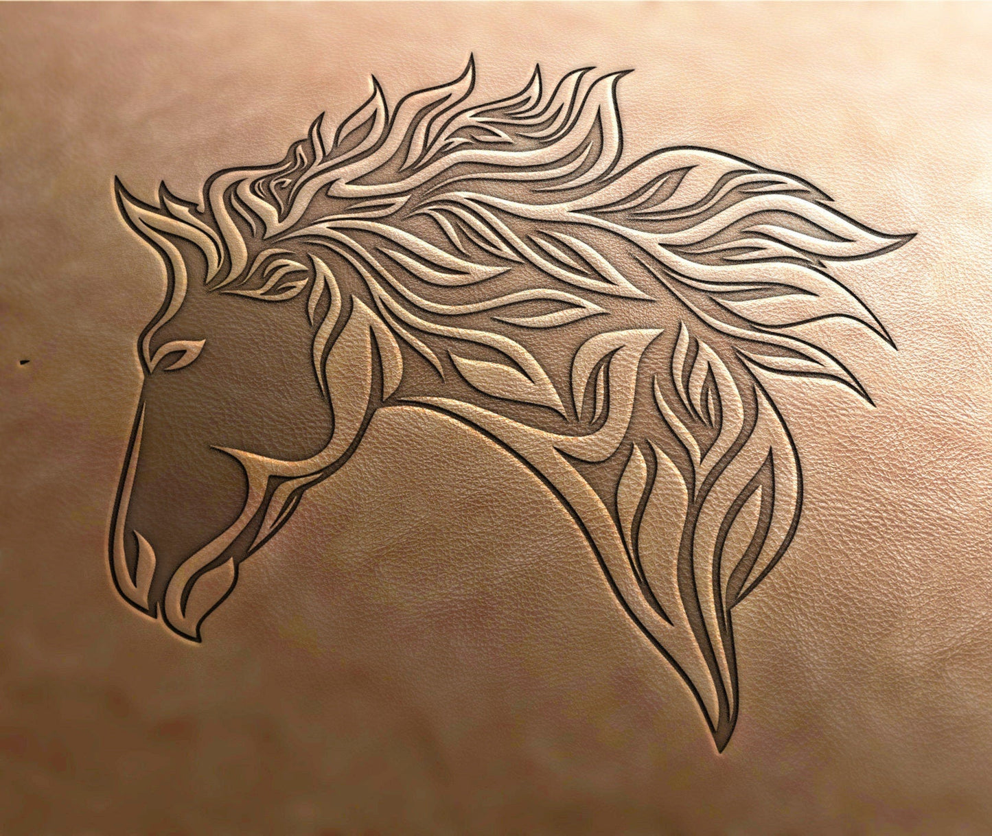 Leather Stamp : horse stamp - Delrin Material