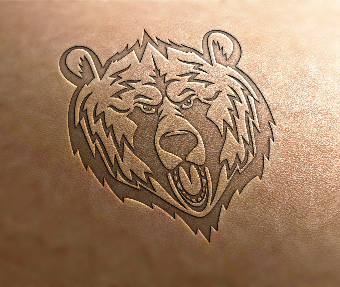 Leather Stamp : Bear - Delrin Material