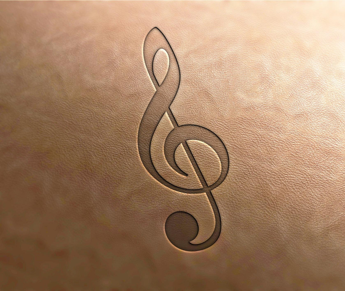 Leather Stamp : Music notes - Delrin Material
