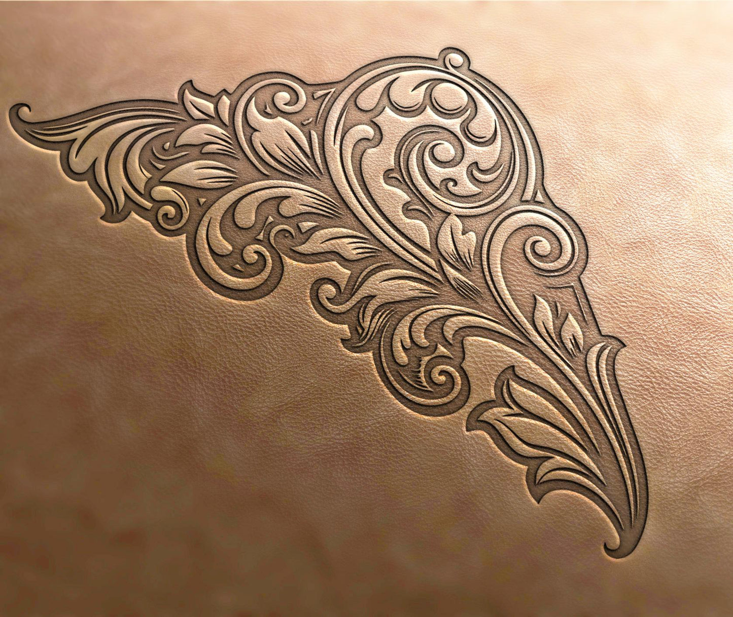 Leather Stamp : Corner 3 - Delrin Material