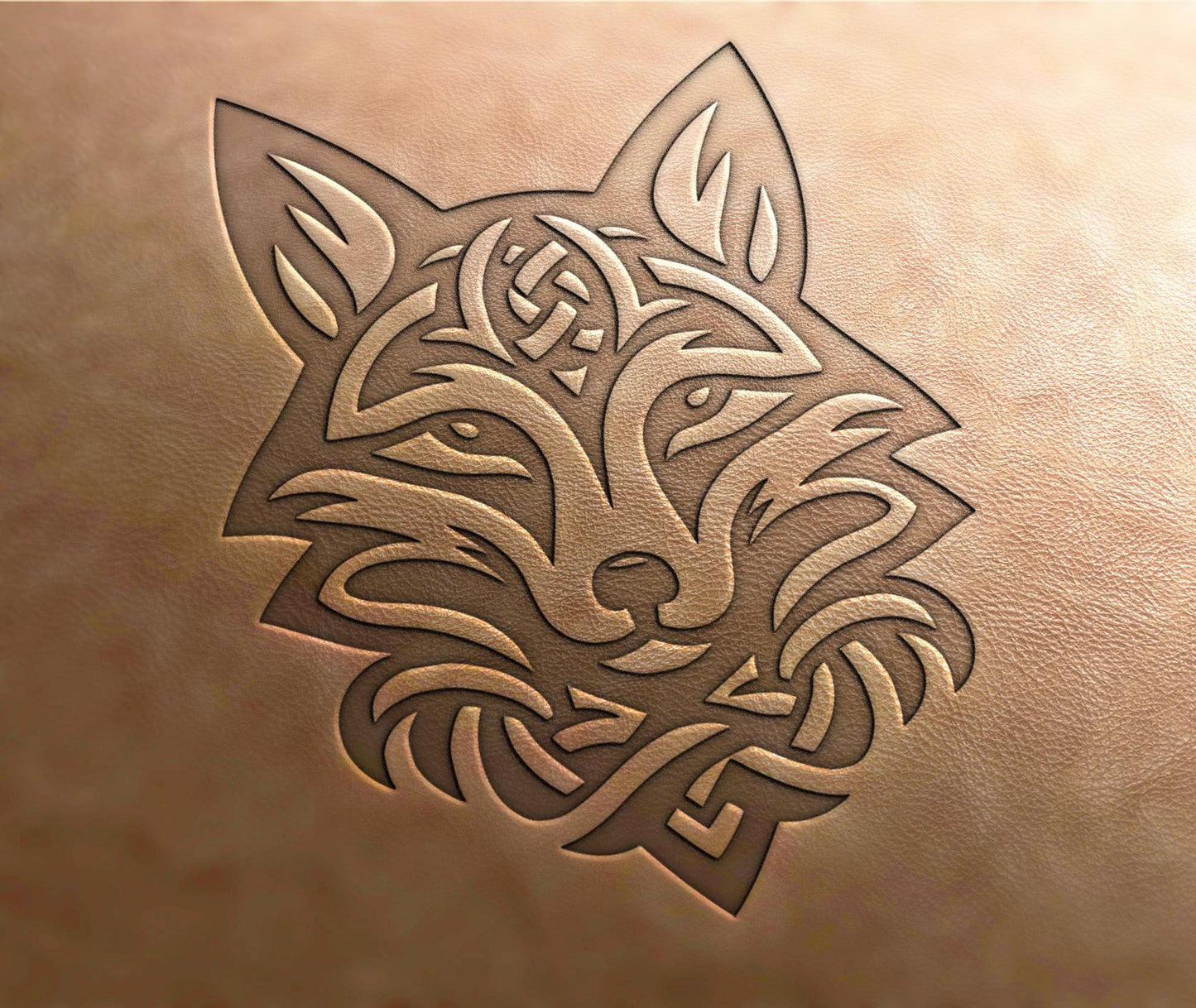 Leather Stamp : Celtic fox - Delrin Material