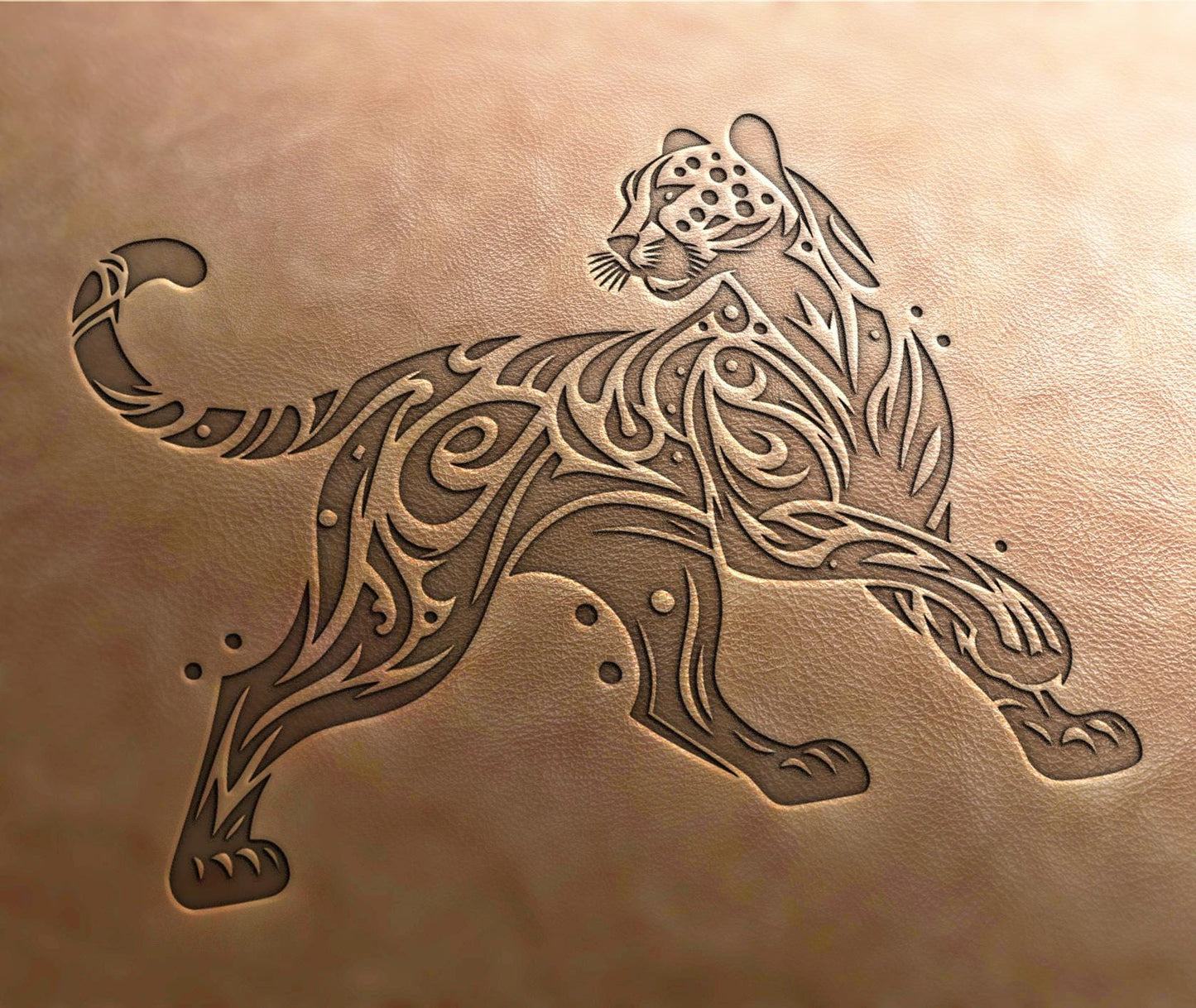 Leather Stamp : Gepard - Delrin Material