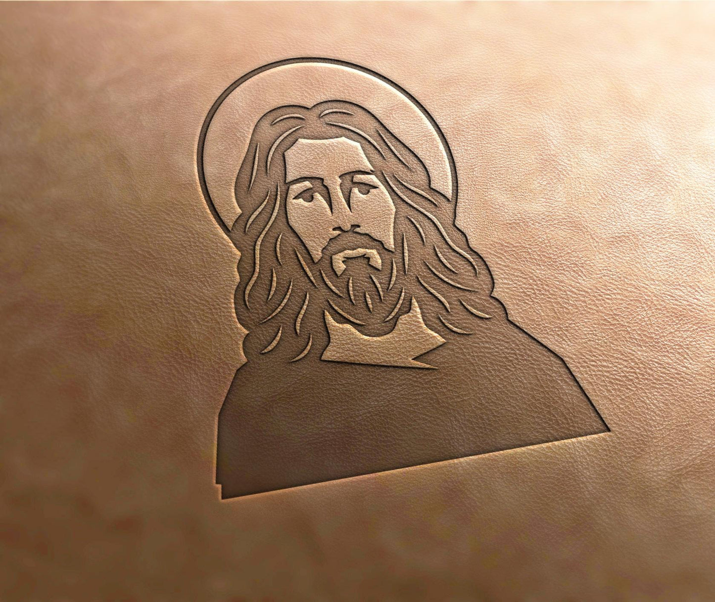 Leather Stamp : Jesus - Delrin Material