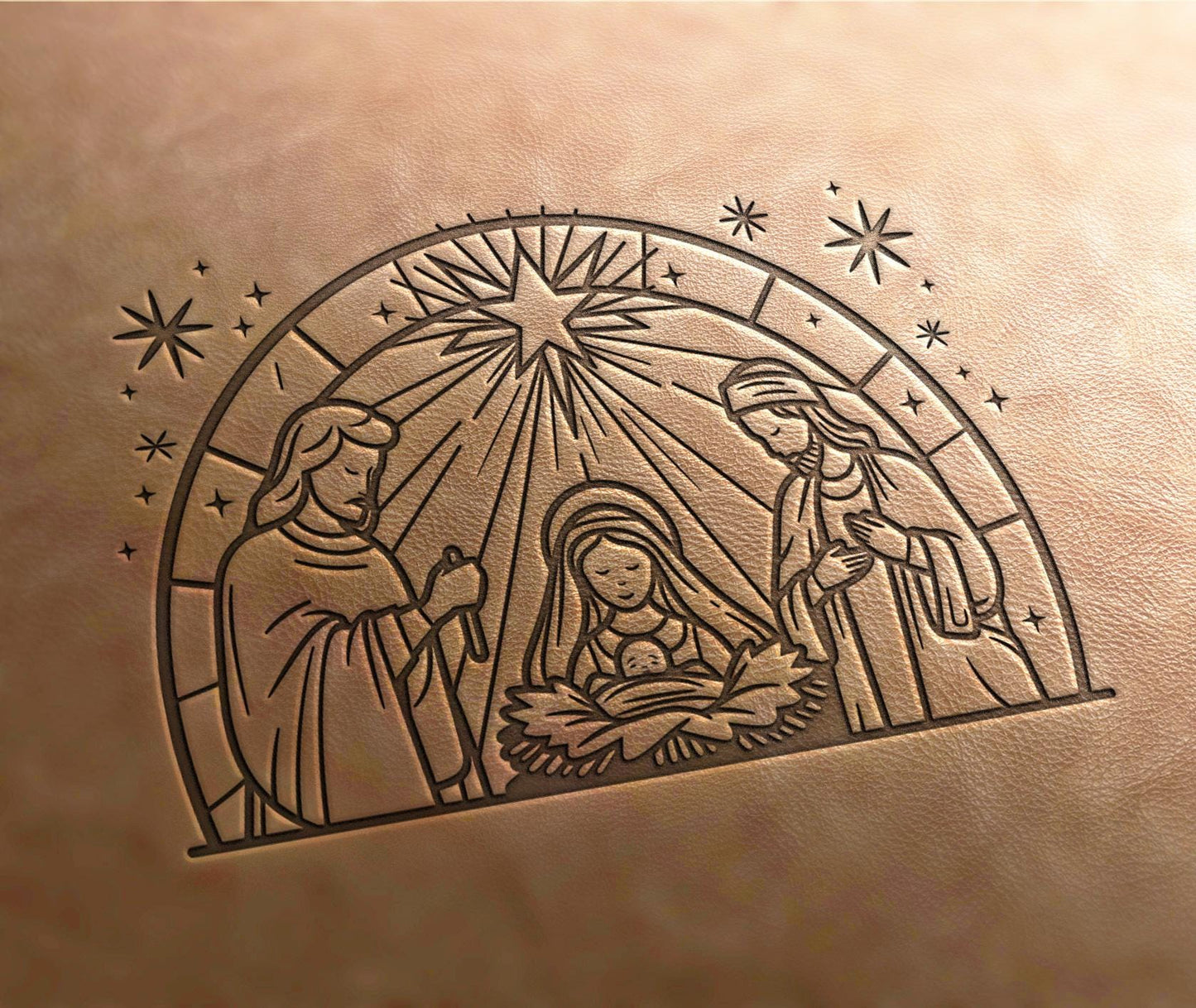 Leather Stamp : Bethlehem, Christmas - Delrin Material