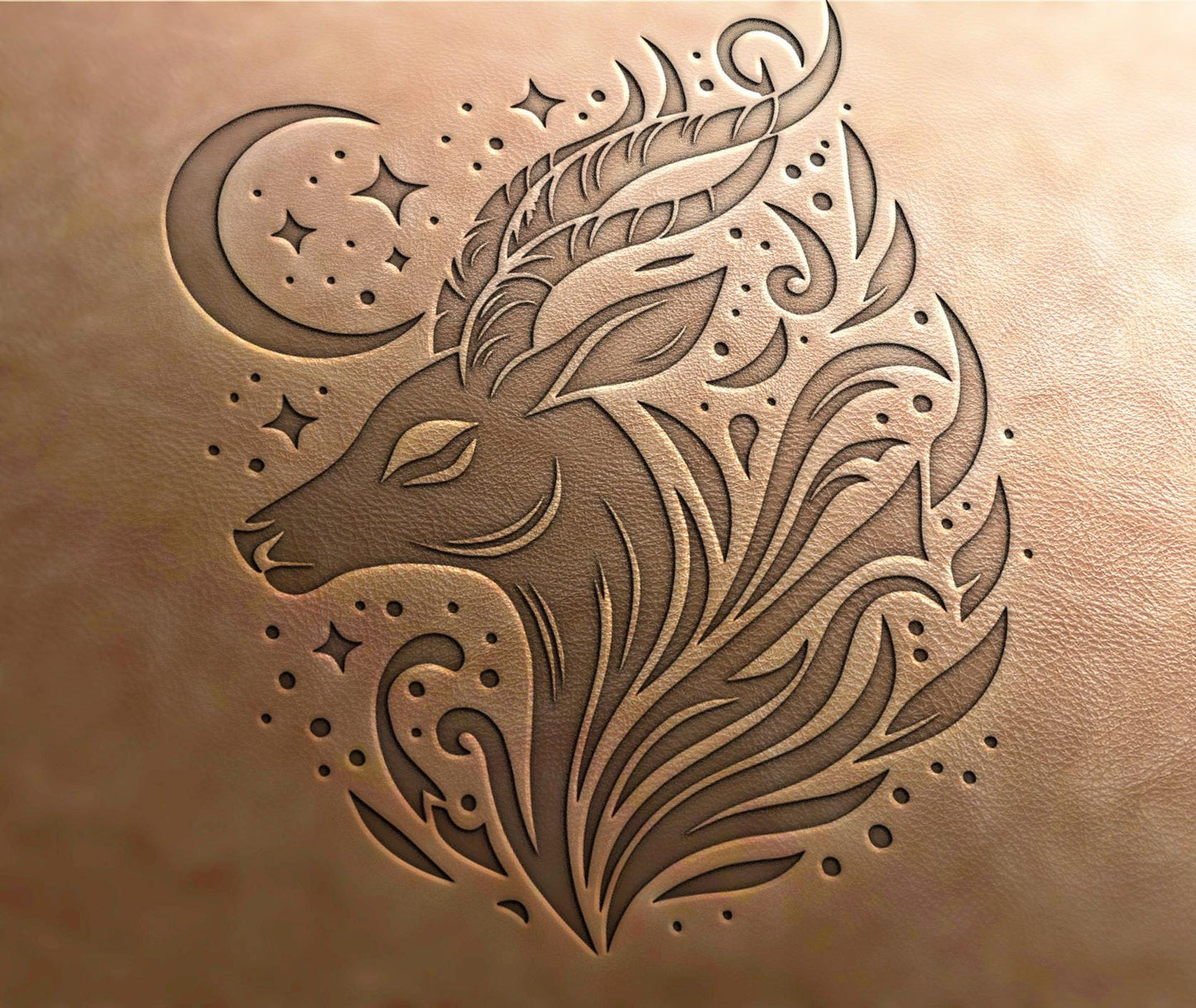 Leather Stamp : Antelope 3 - Delrin Material