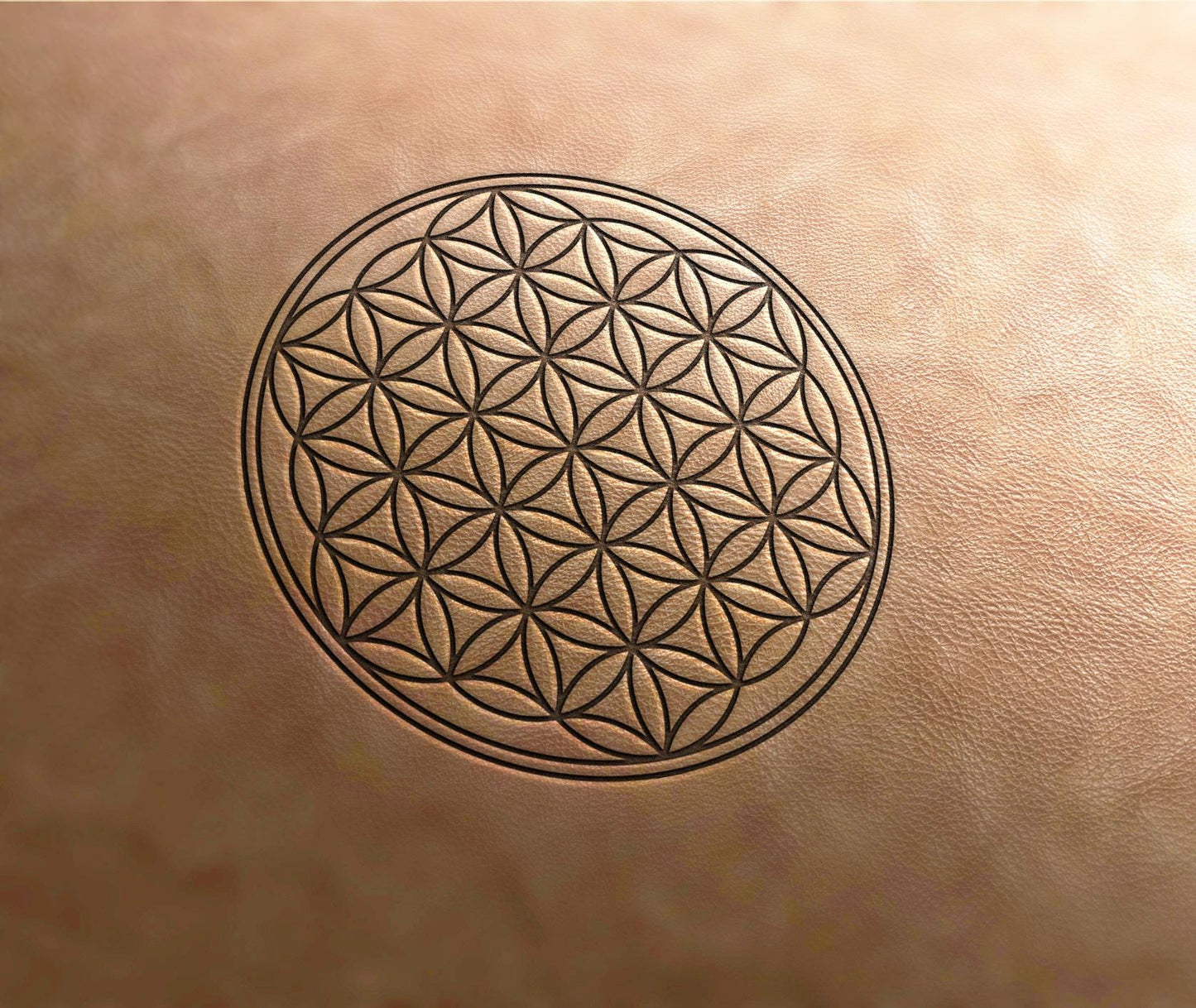 Leather Stamp : Flower of life - Delrin Material