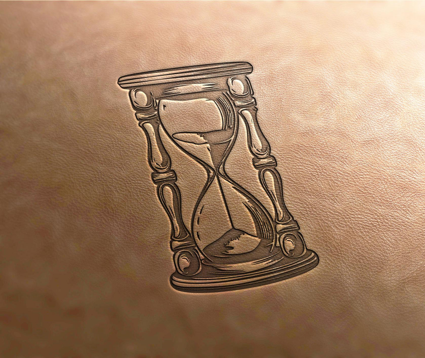 Leather Stamp : hourglass - Delrin Material