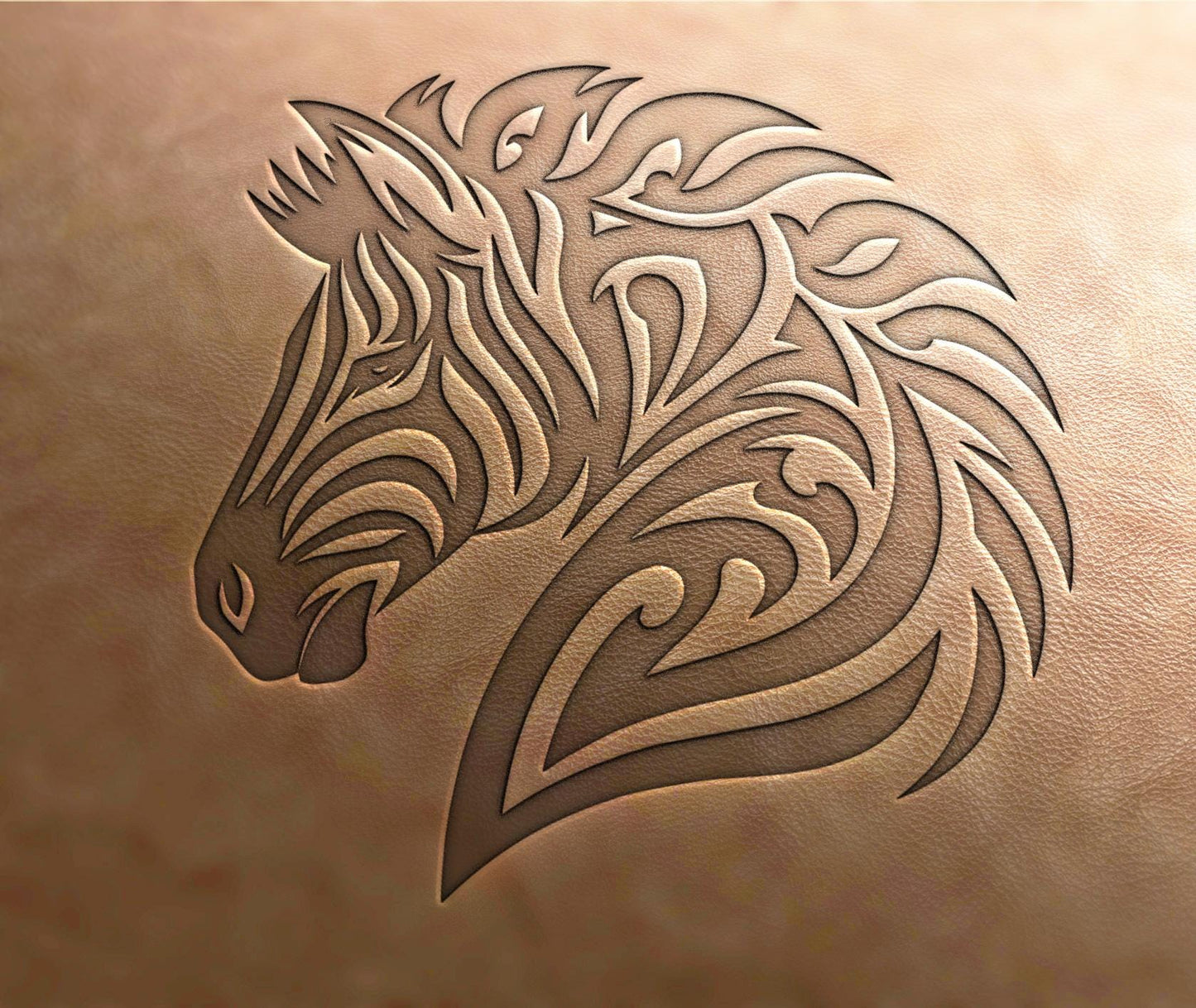 Leather Stamp : Zebra - Delrin Material