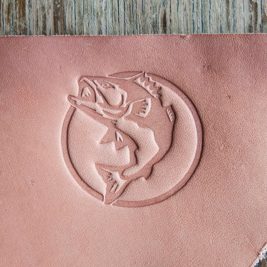 Leather stamp Fish - Delrin Material