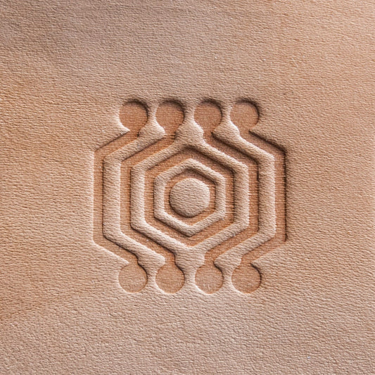 Delrin Leather Stamp: Electro #12 2,5cm x 2,5cm (0.98"" x 0,98"")