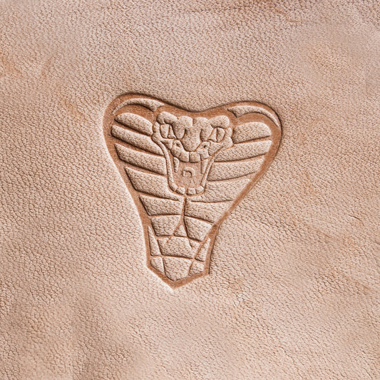 Leather cobra Stamp: 3x3,3cm (1,18"x1,29") - Delrin Material