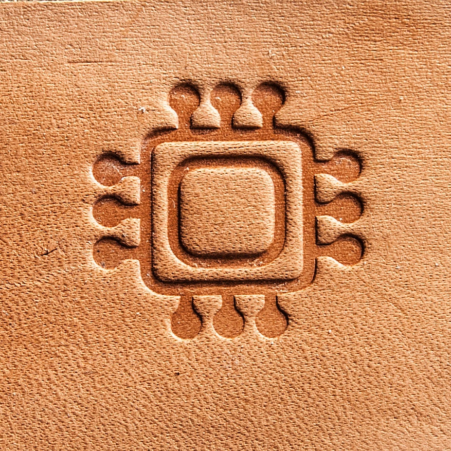 Leather Stamp : 2 2,5cm x 2,5cm (0.98"" x 0.98"") - Delrin Material