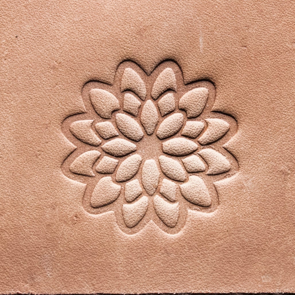 Leather Stamp: Flower 4 - Delrin Material