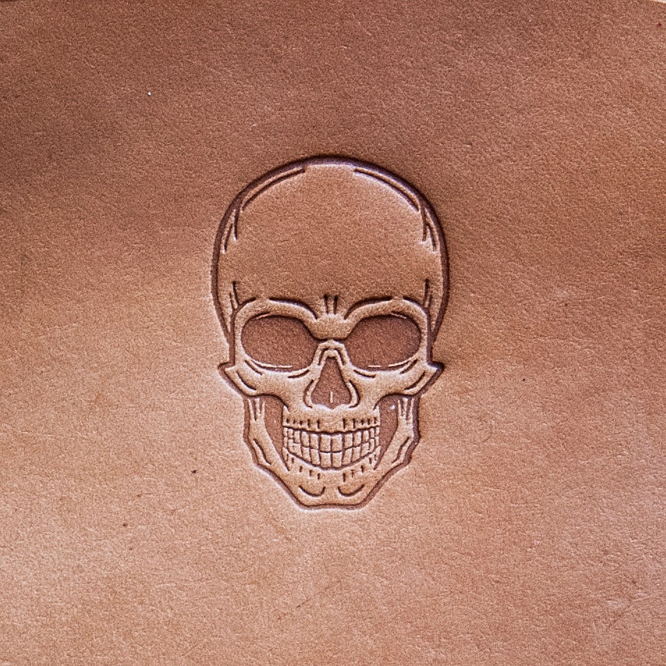 Delrin Leather Stamp: Skull#1