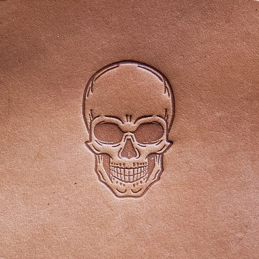 Delrin Leather Stamp: Skull#1