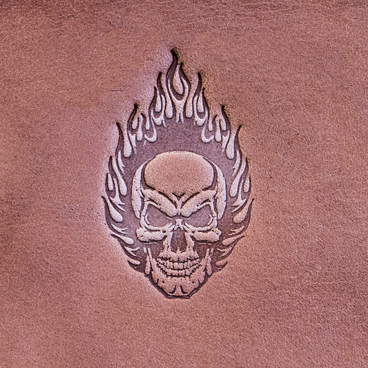 Leather Stamp: Skull #3 - Delrin Material
