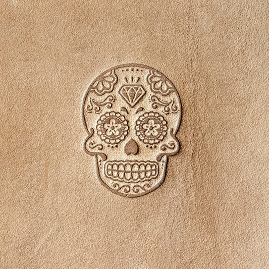 Leather Stamp: Sugar Skull #3 - Delrin Material