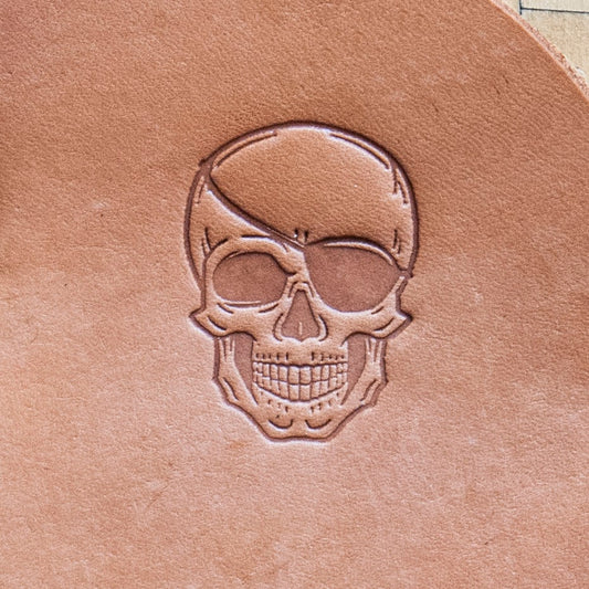 Leather Stamp: Skull#2 Pirat - Delrin Material