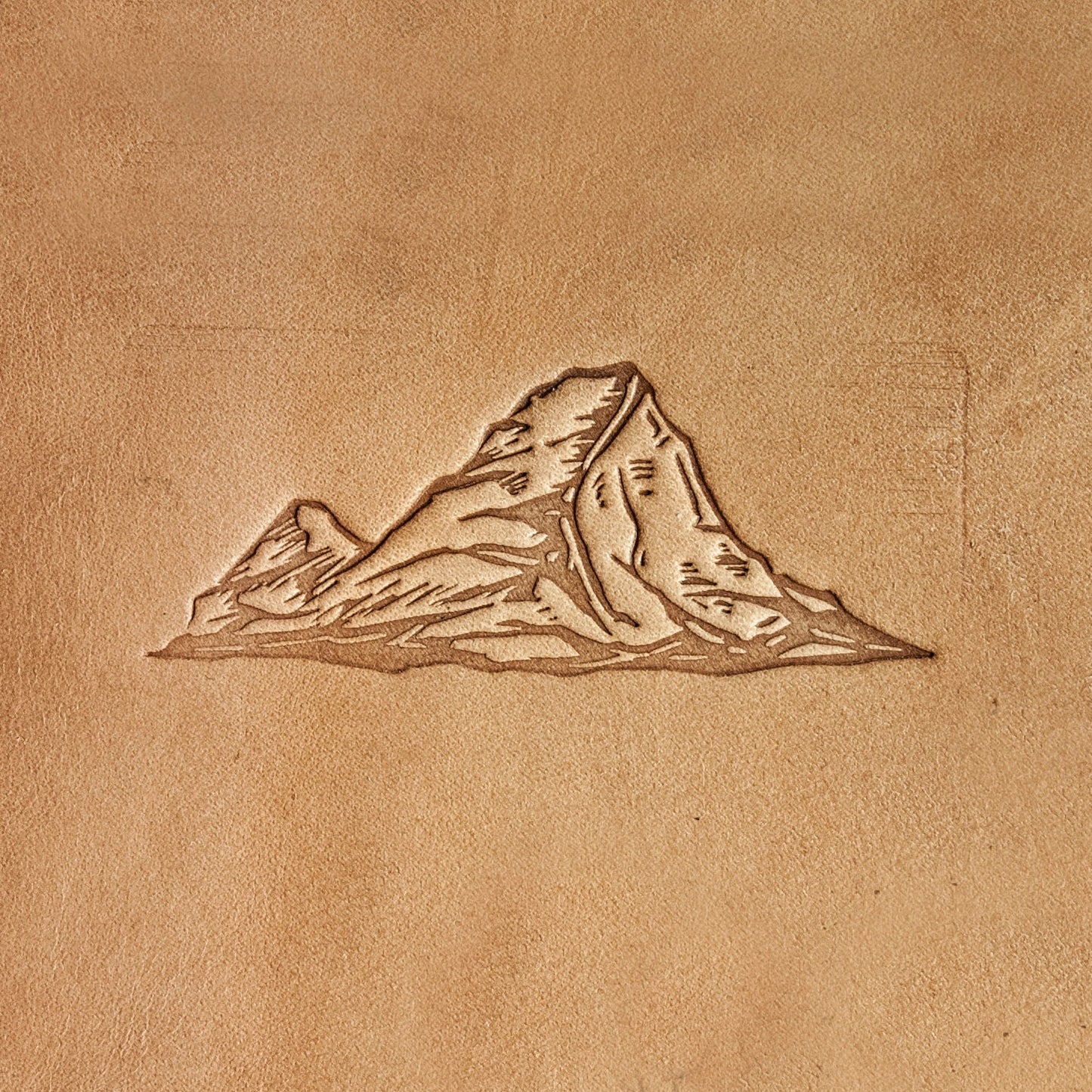 Leather Stamp : Mountain 2 - Delrin Material