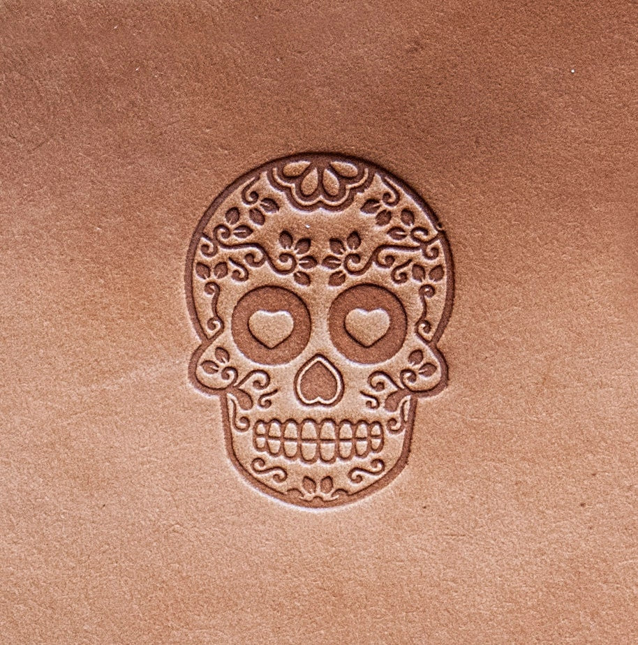 Leather Stamp: Sugar Skull 5 - Delrin Material