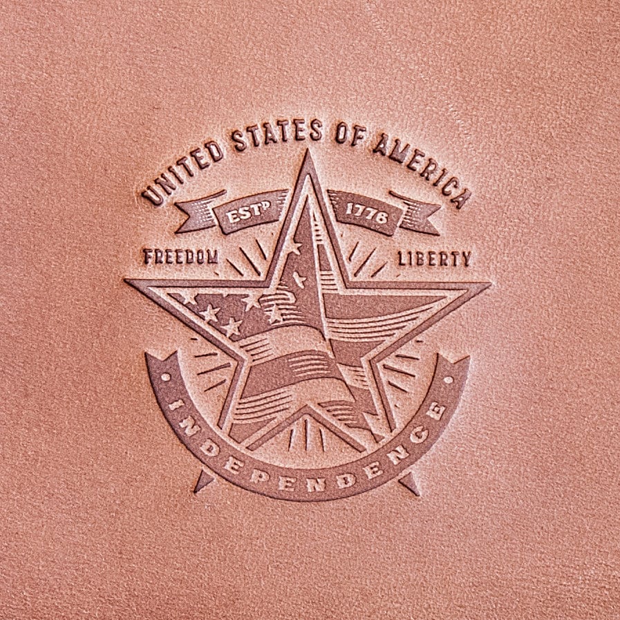 Leather Stamp: USA 1 - Delrin Material