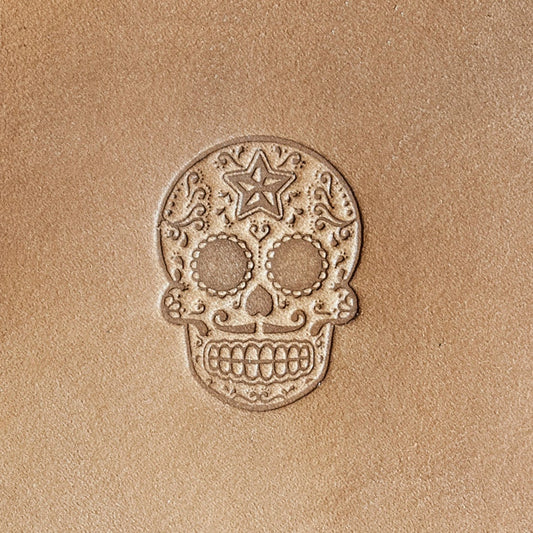 Leather Stamp: Sugar Skull 2 - Delrin Material