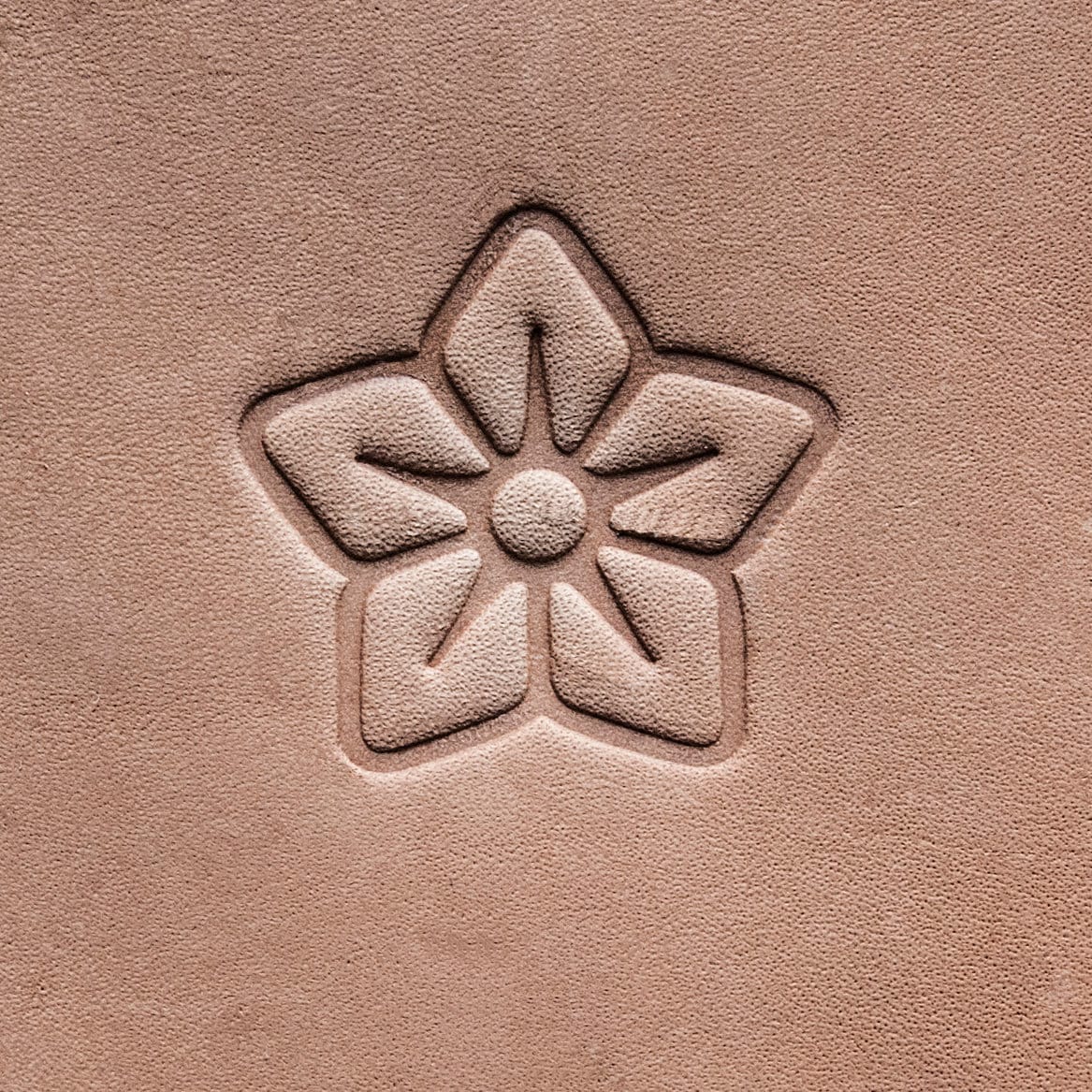 Leather Stamp: Flower 6 - Delrin Material