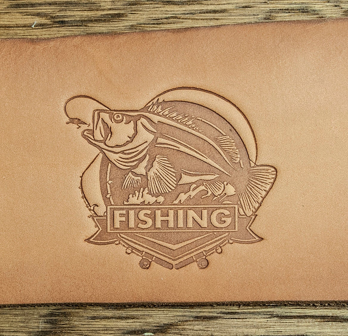 Delrin Leather Stamp: Fishing